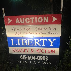 Auction Cancelled by Owner - Liberty Realty & Auction - May 26, 2022