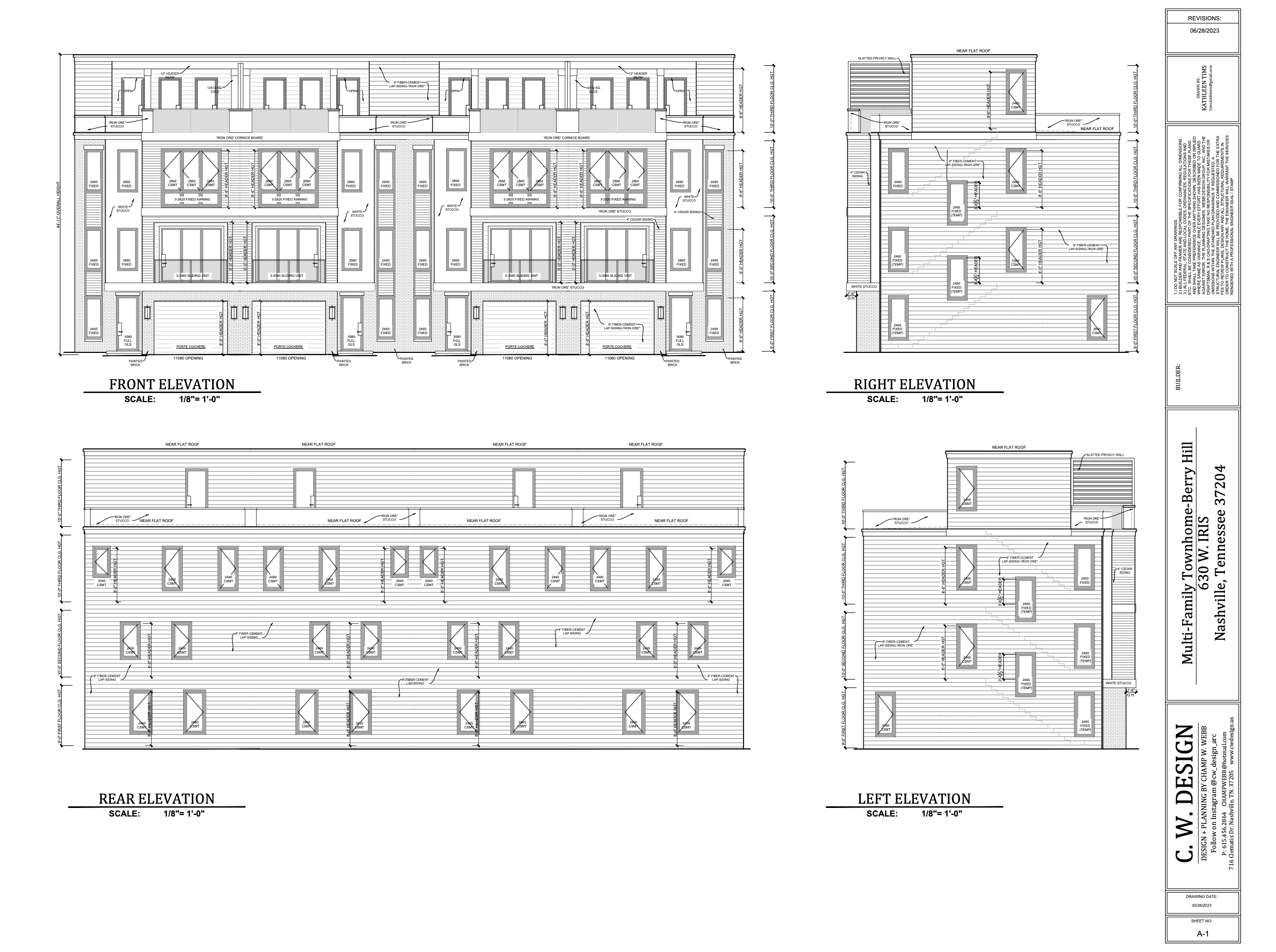 Drawing 1 Potential AirBNB 630 W Iris Drive, Nashville TN