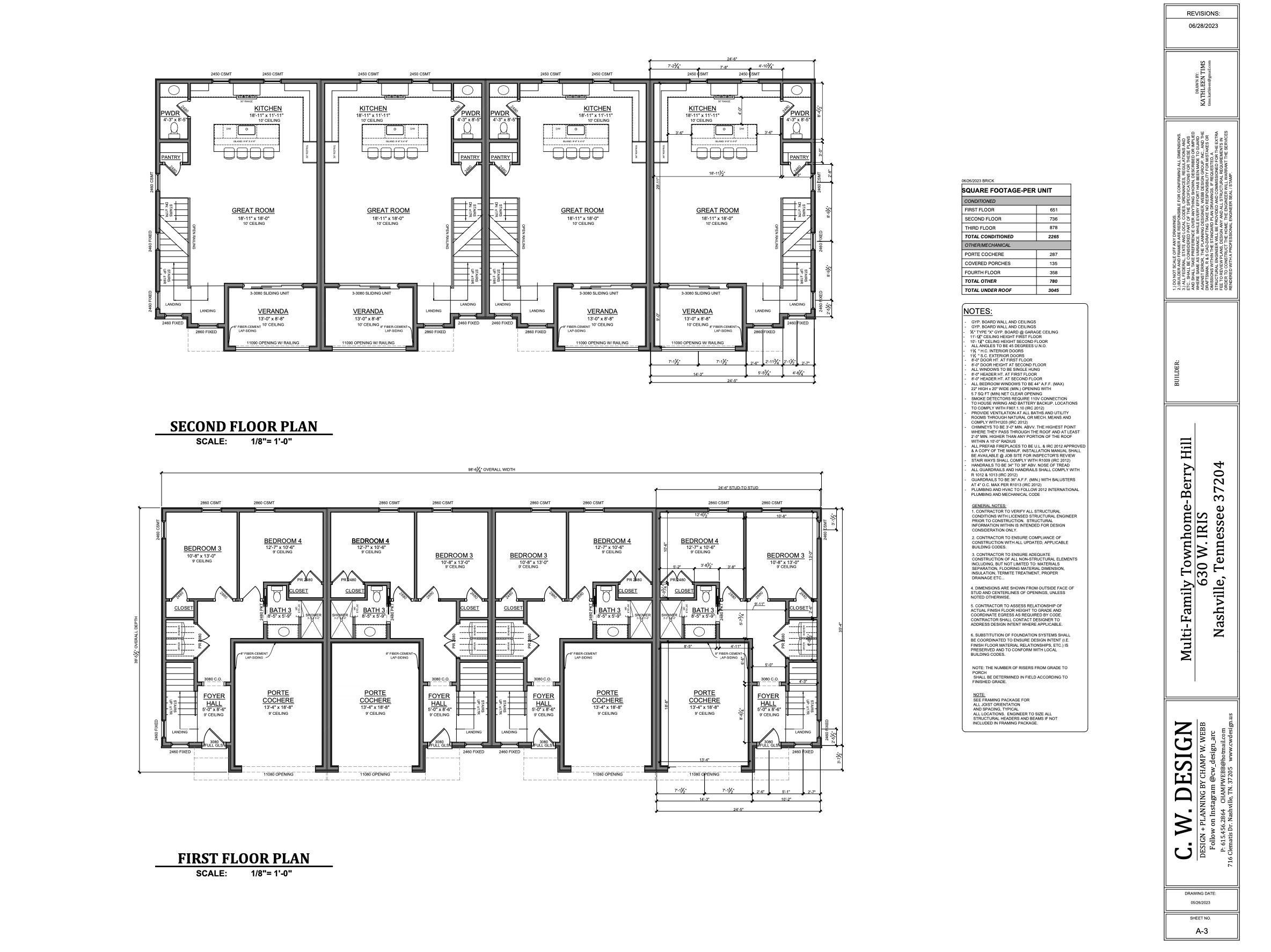 Drawing 2 Potential AirBNB 630 W Iris Drive, Nashville TN