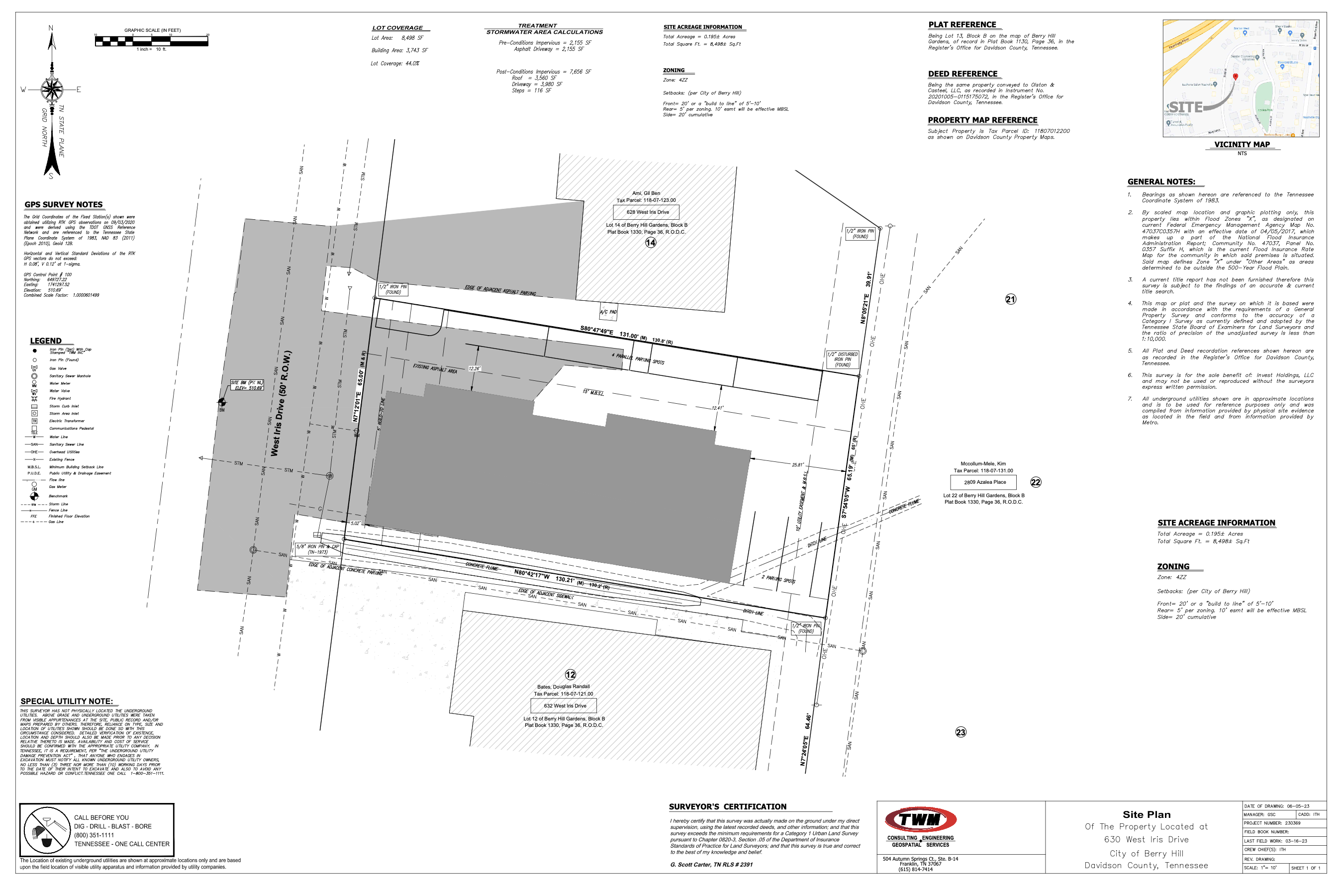 Drawing Potential AirBNB 630 W Iris Drive, Nashville TN
